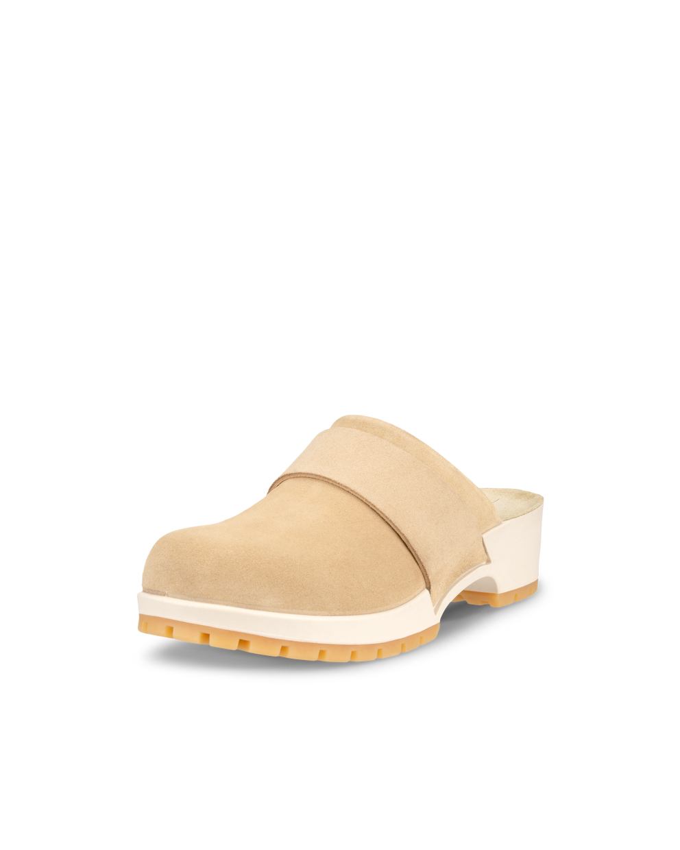 여성용 ECCO Comfort Clog 스웨이드 클로그 - Beige - Main