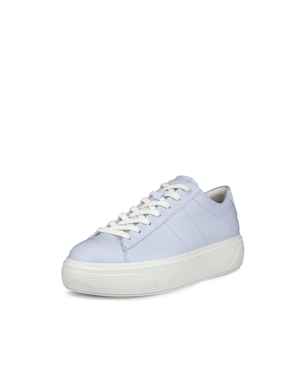 ECCO® Street Platform baskets en cuir pour femme - Bleu - Main