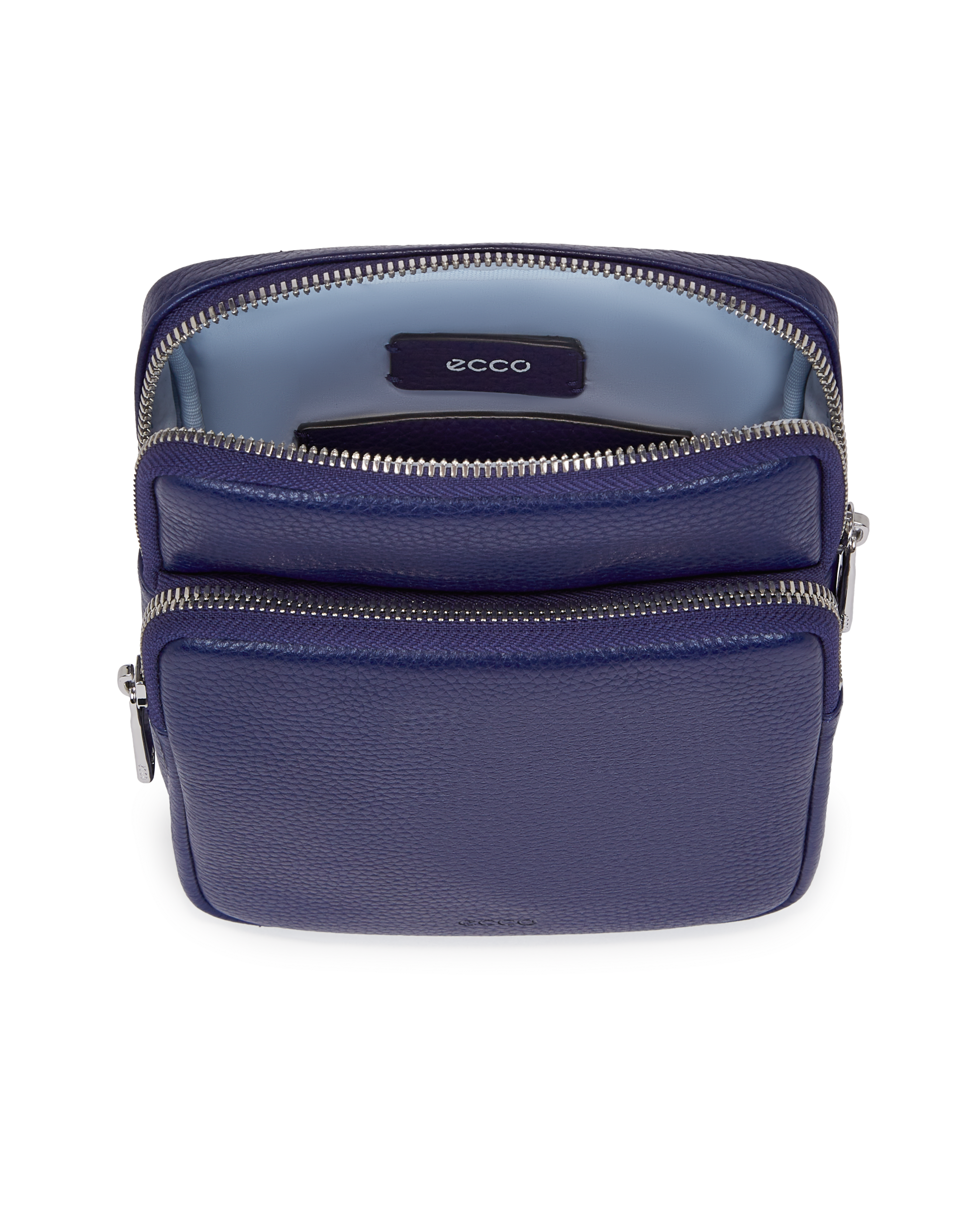 ECCO® Flat Pouch sac bandoulière cuir - Bleu - Inside