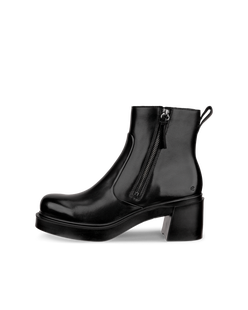 Women's ECCO® Metropole Seoul 45 Leather Mid-Cut Boot - Black - Outside