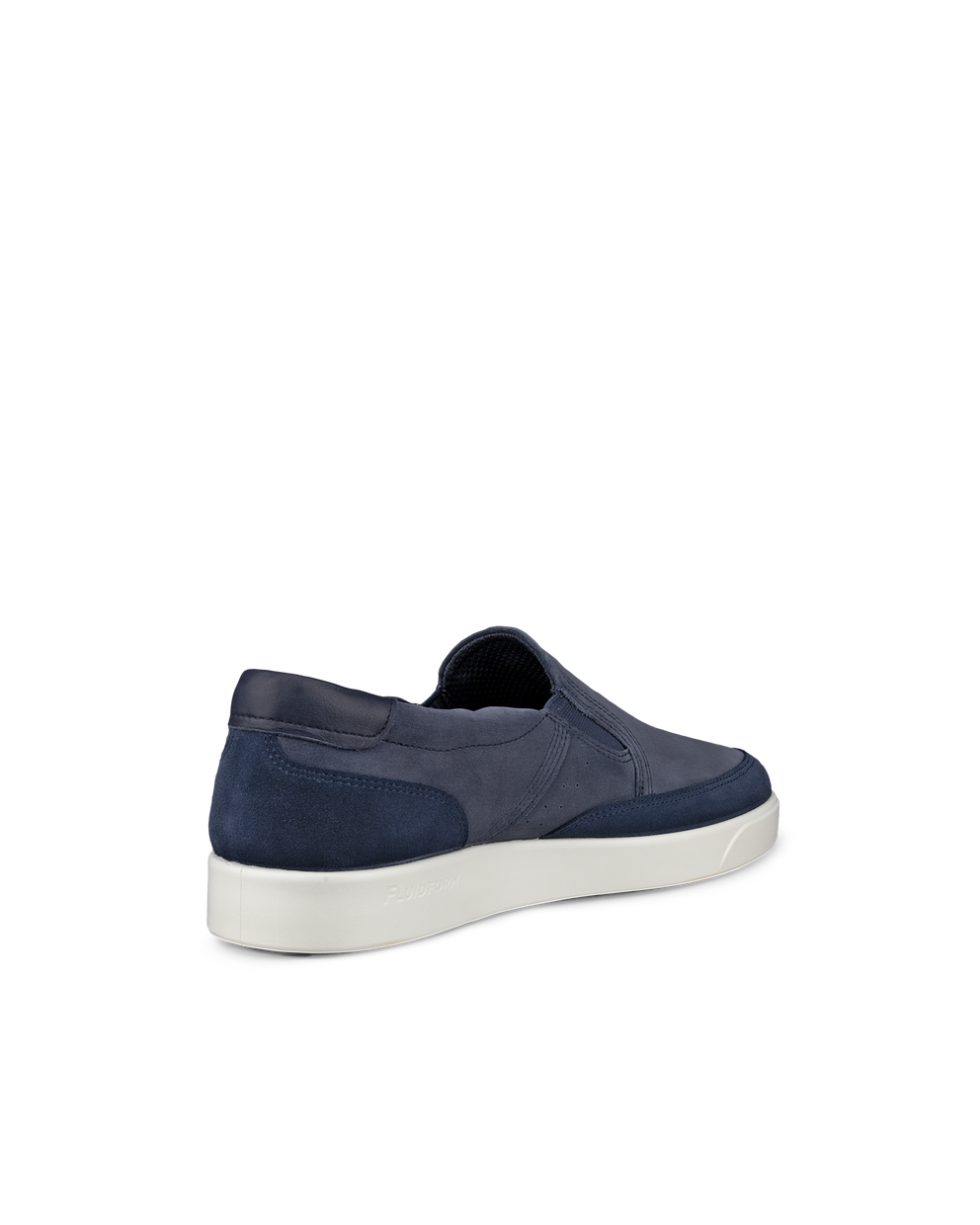 Men's ECCO® Street Lite Nubuck Slip-On - Blue - Back