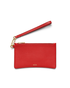 ECCO® Wristlet Pebbled Leather Clutch Bag - Red - Main