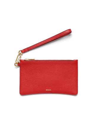 ECCO® Wristlet nahast Pouch kott - Punane - Main