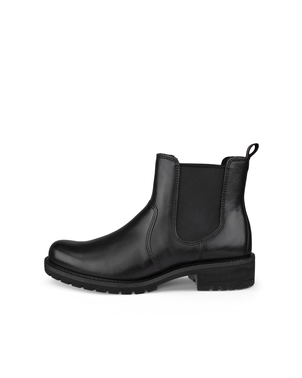 Women's ECCO® Elaina Leather Chelsea Boot - Black - Outside