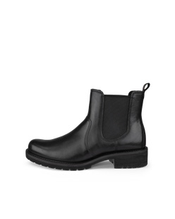 Women's ECCO® Elaina Leather Chelsea Boot - Black - Outside