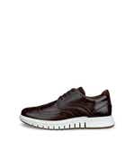 Men's ECCO® Gruuv Hybrid Leather Wingtip Shoe - Brown - Outside