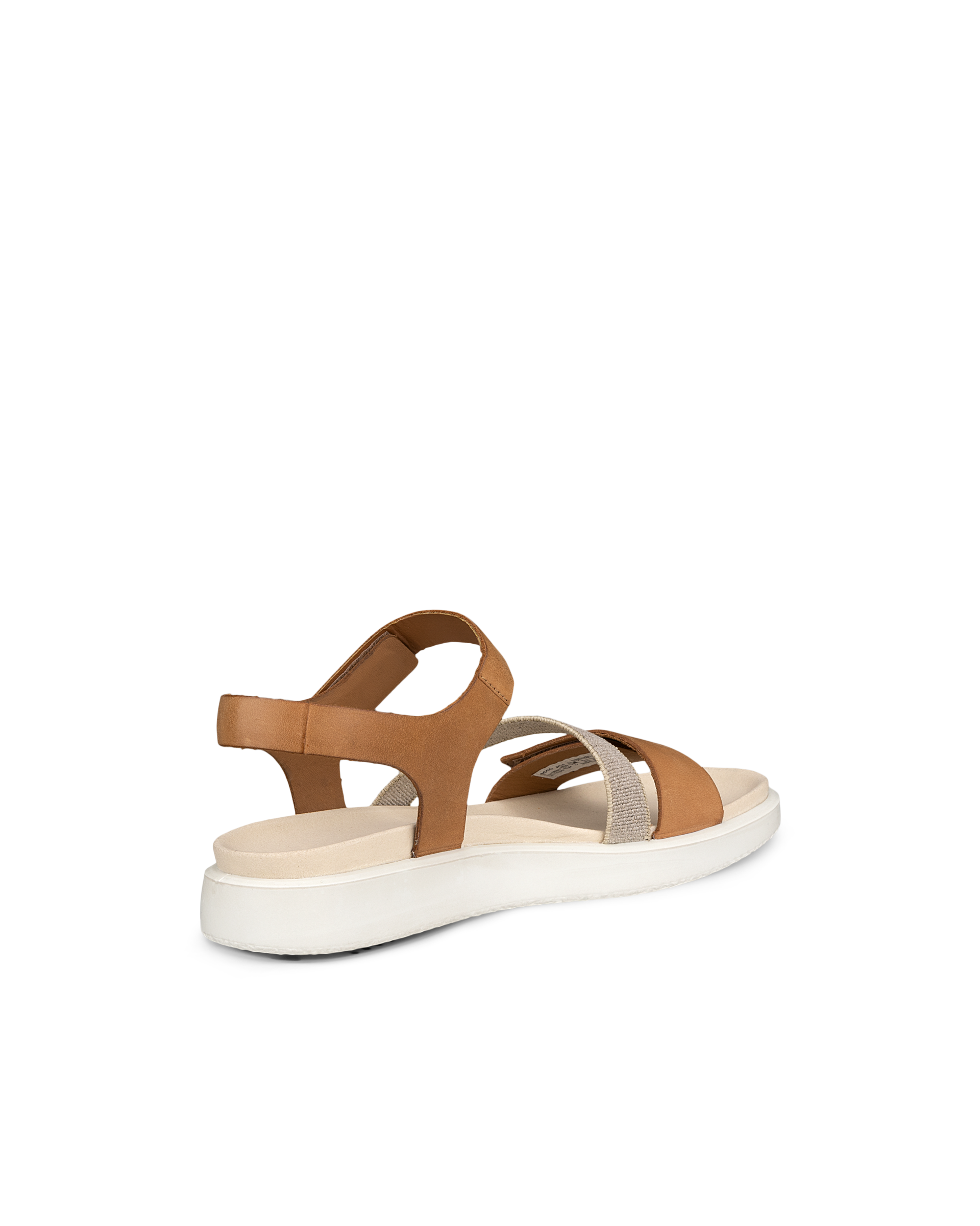 ECCO® Flowt sandale plate en nubuck pour femme - Brun - Back