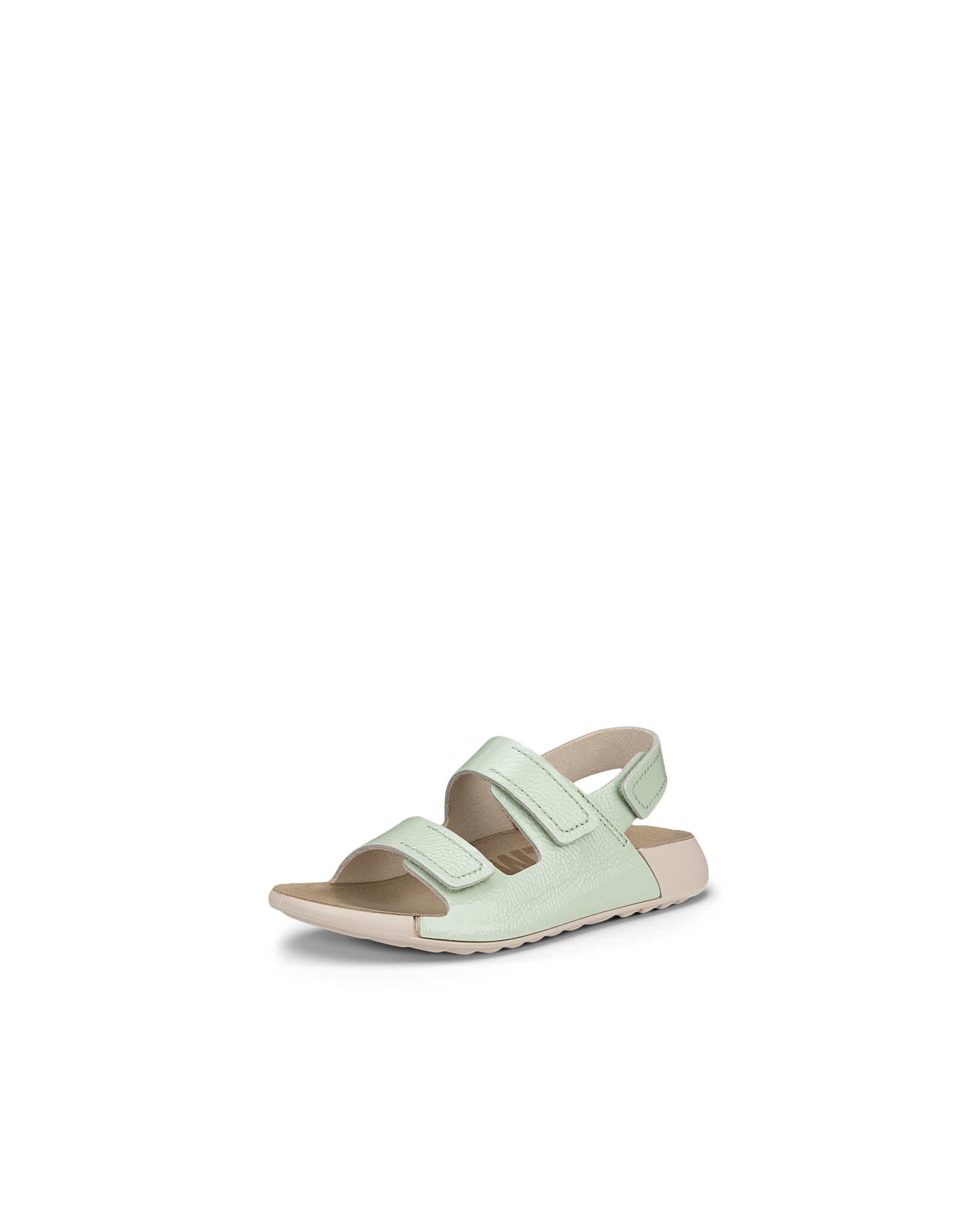 Kids' ECCO® Cozmo Leather Two Strap Sandal - Green - Main
