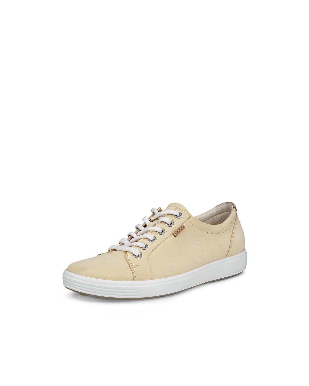 Women's ECCO® Soft 7 Nubuck Sneaker - Yellow - Main