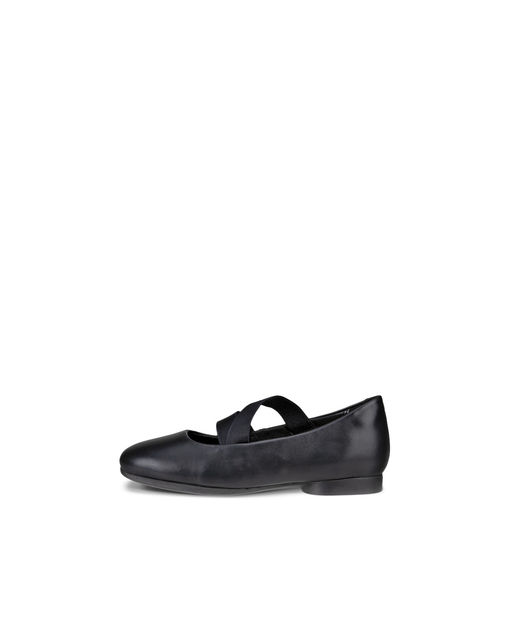 Kids' ECCO® Anine Leather Ballerina - Black - Outside