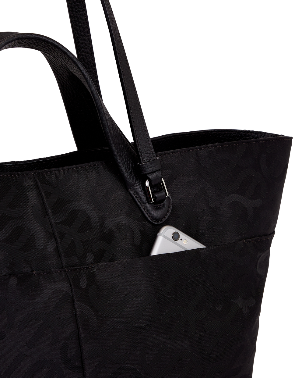 ECCO® Tote M Jacquard Wave Tote Bag - Black - Detail-1