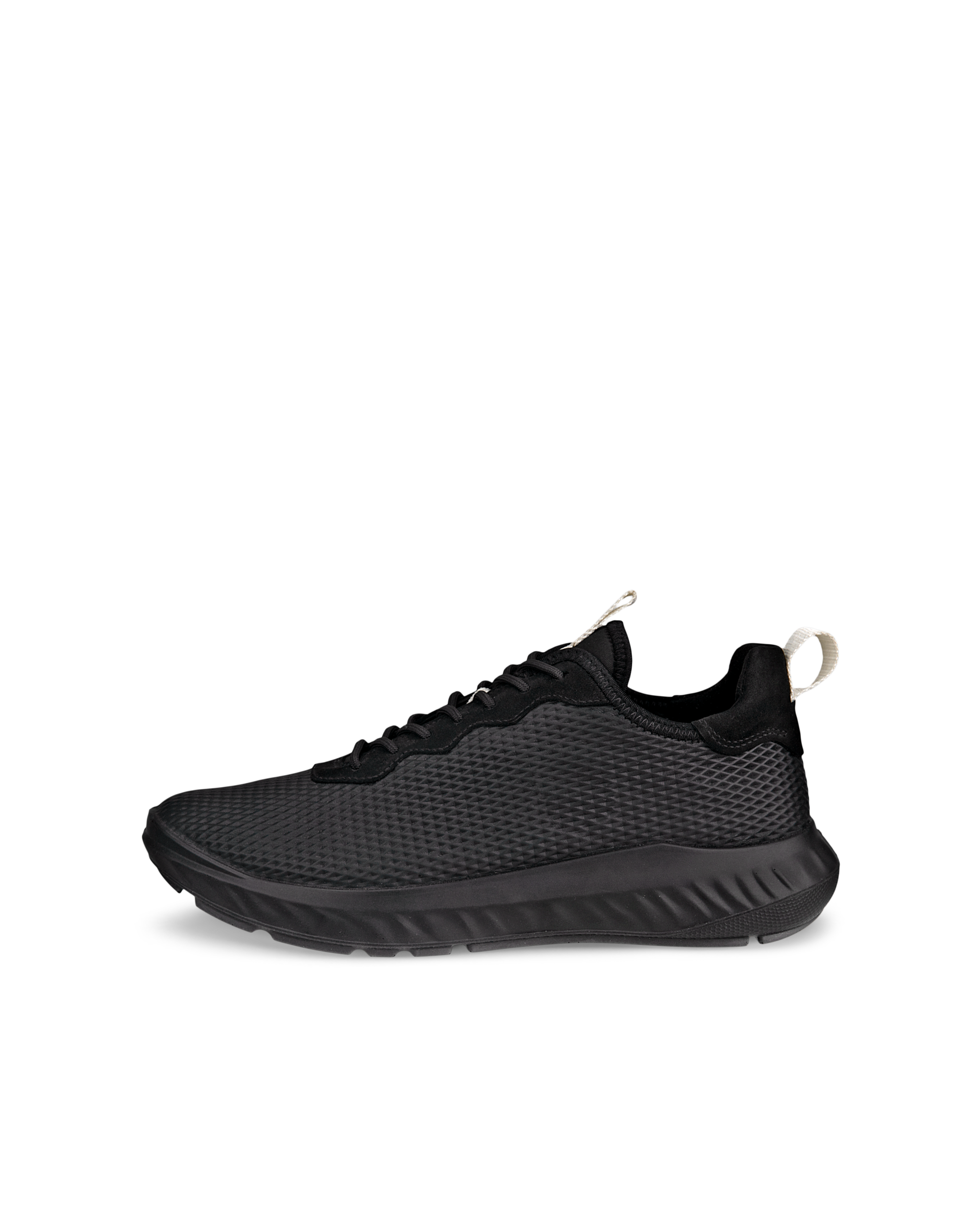 ECCO Women Ath-1F Street Style Leather Sneakers - Black - Outside