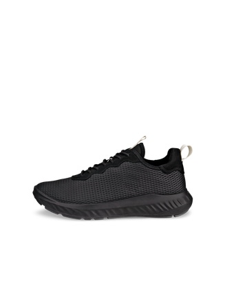 ECCO Women Ath-1F Street Style Leather Sneakers - Black - Outside