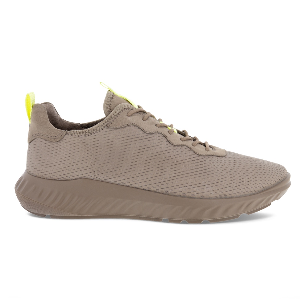 ECCO Men's Ath-1F Street Style Leather Sneakers - Grey - Outside