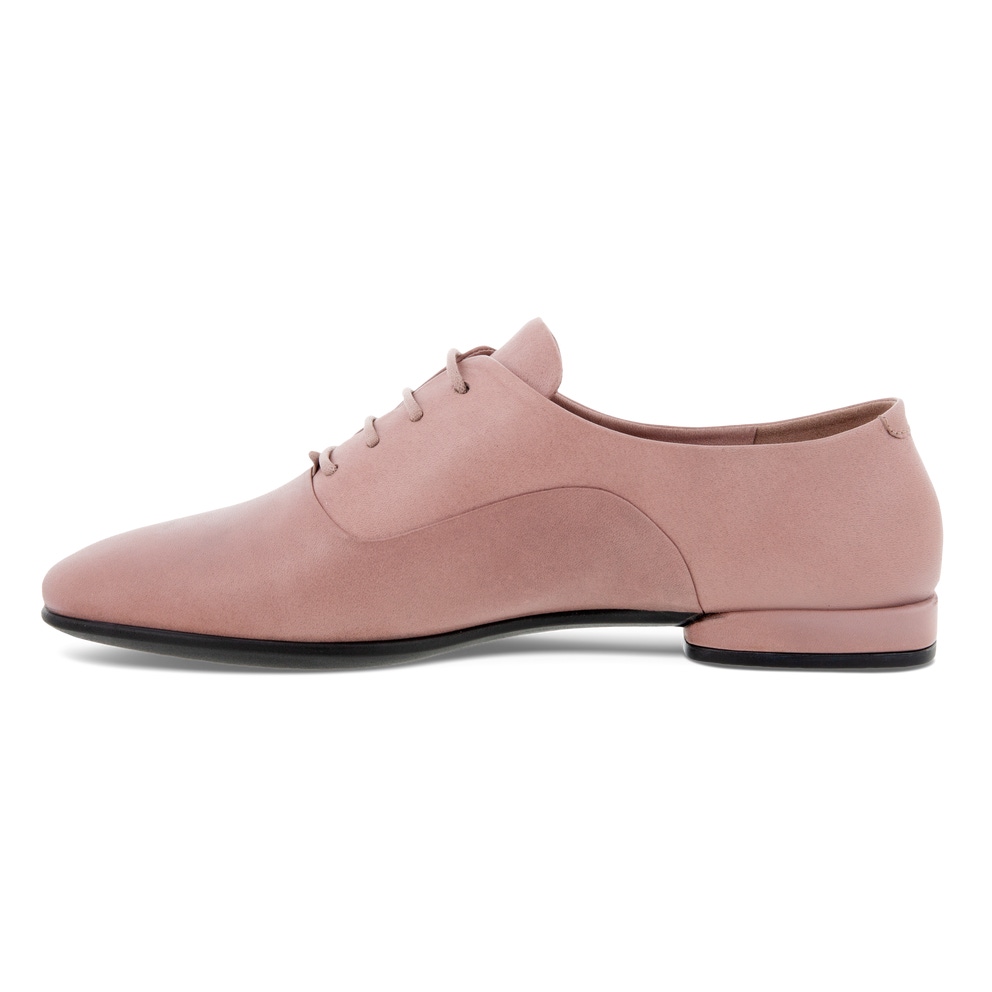 ECCO Women's Anine Squared Laced Shoes - Pink - Inside