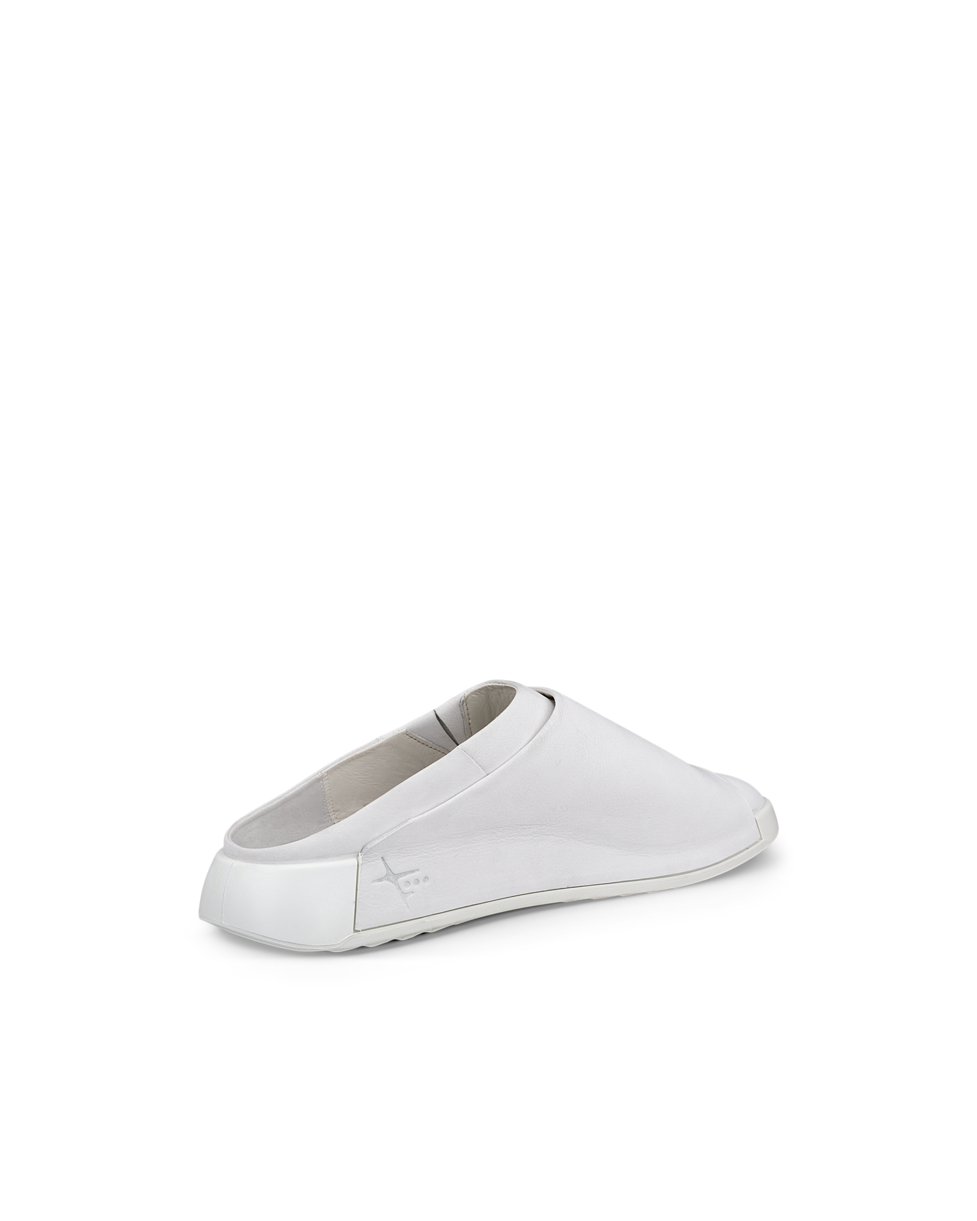 Men's ECCO® Cozmo Shoe Leather Mule Sandal - White - Back