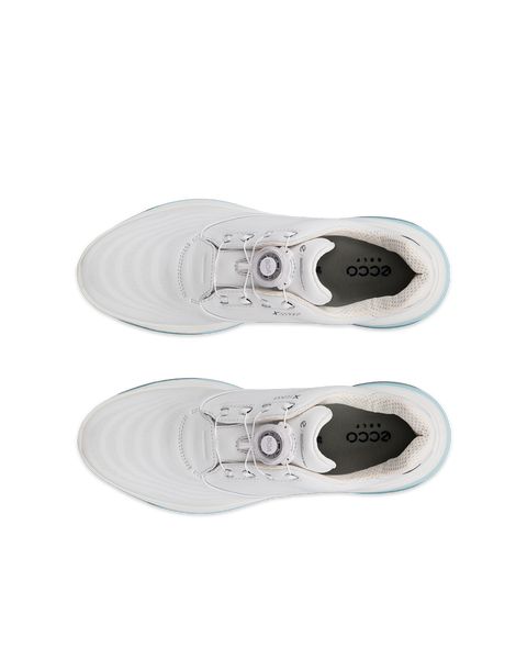 Zapatos golf impermeable de piel ECCO® Golf LT1 para mujer - Blanco - Top left pair