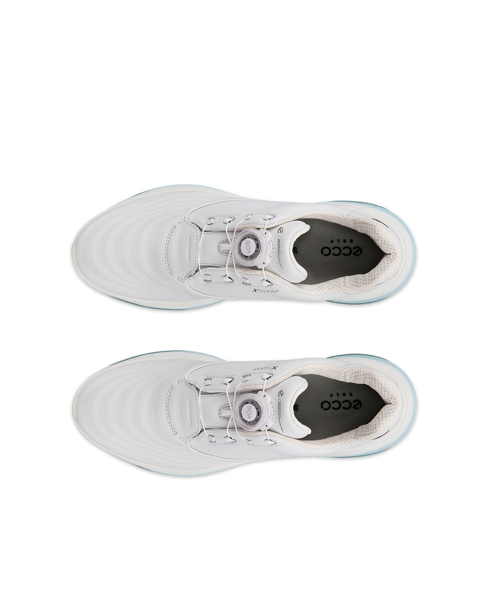 Zapatos golf impermeable de piel ECCO® Golf LT1 para mujer - Blanco - Top left pair