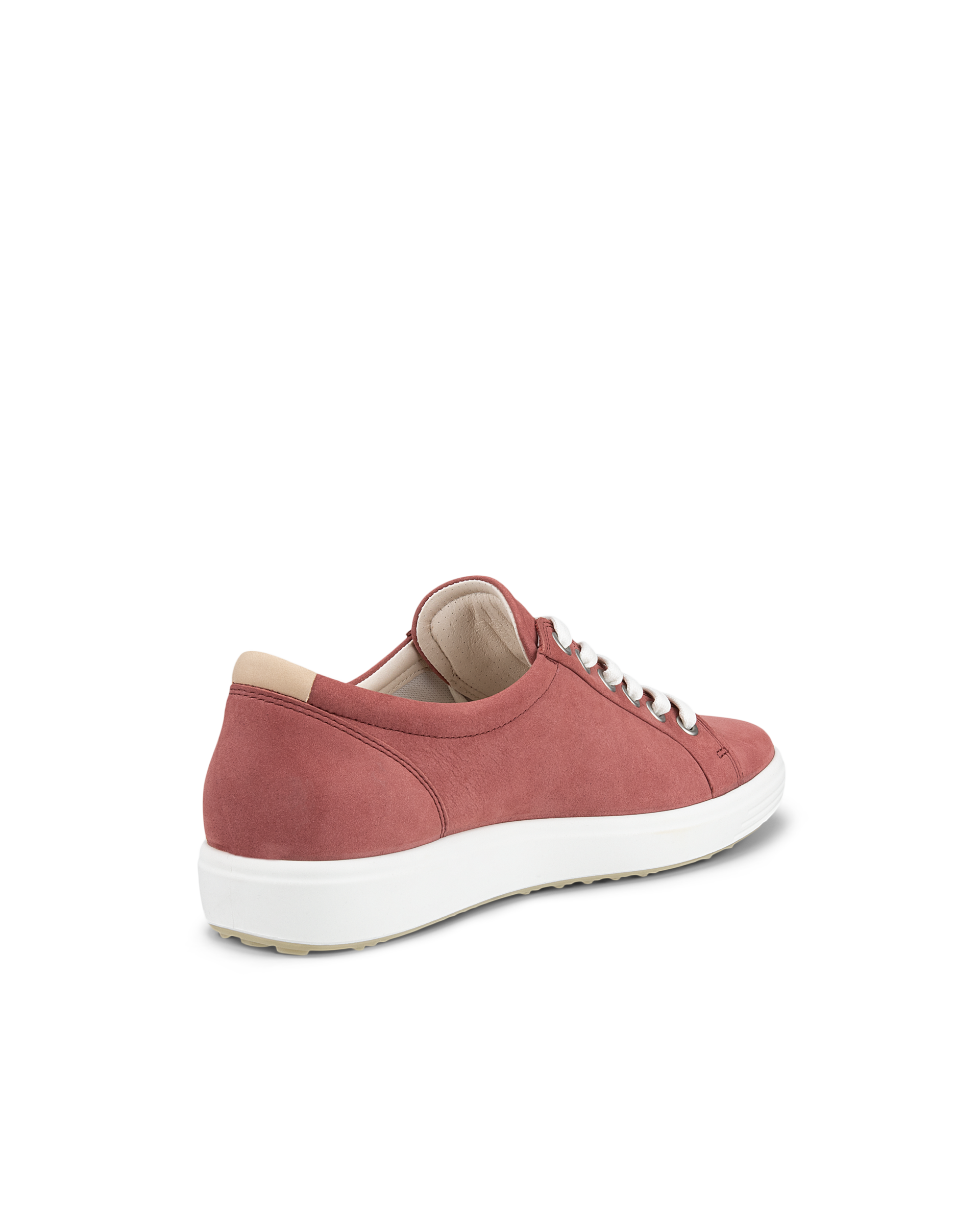 Zapatillas de nobuk ECCO® Soft 7 para mujer - Rojo - Back