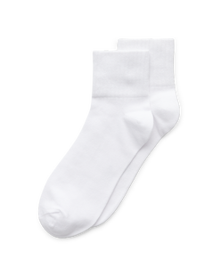 Unisex ECCO® Retro Ankle Socks - White - Main