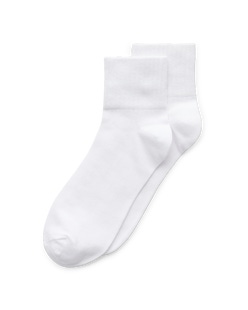 Unisex ECCO® Retro Ankle Socks - White - Main