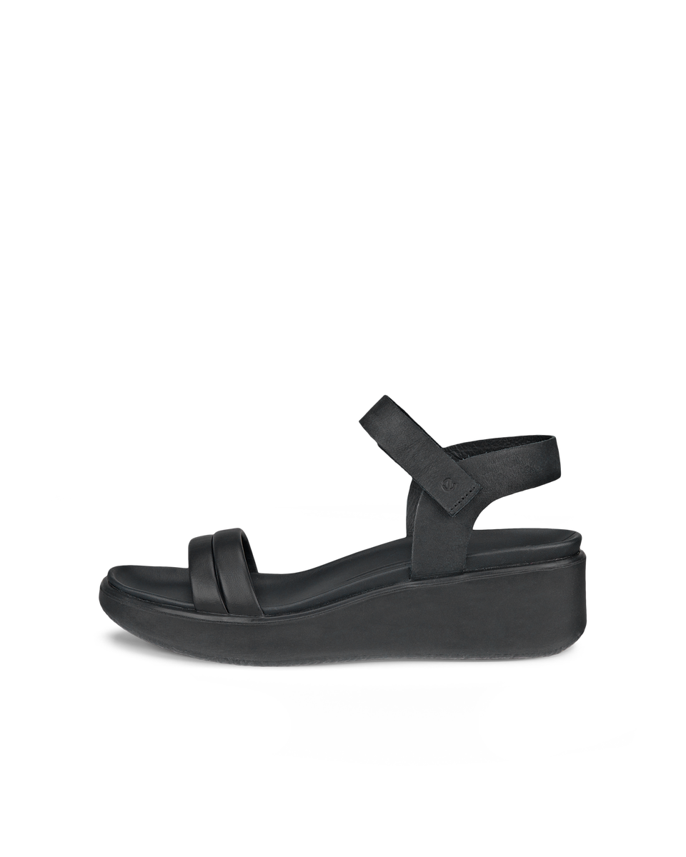 ECCO Women's Flowt Wedge Lx Sandals - Black - Outside