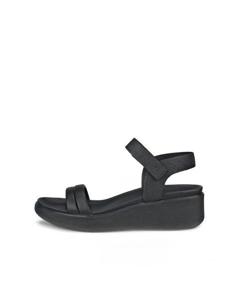 Women s ECCO Flowt LX Leather Wedge Sandal Black