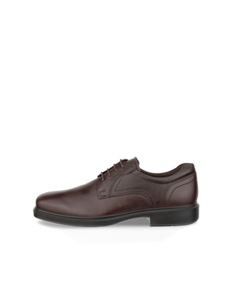 Men's ECCO® Helsinki 2 Nubuck Derby Shoe - Brown - Outside