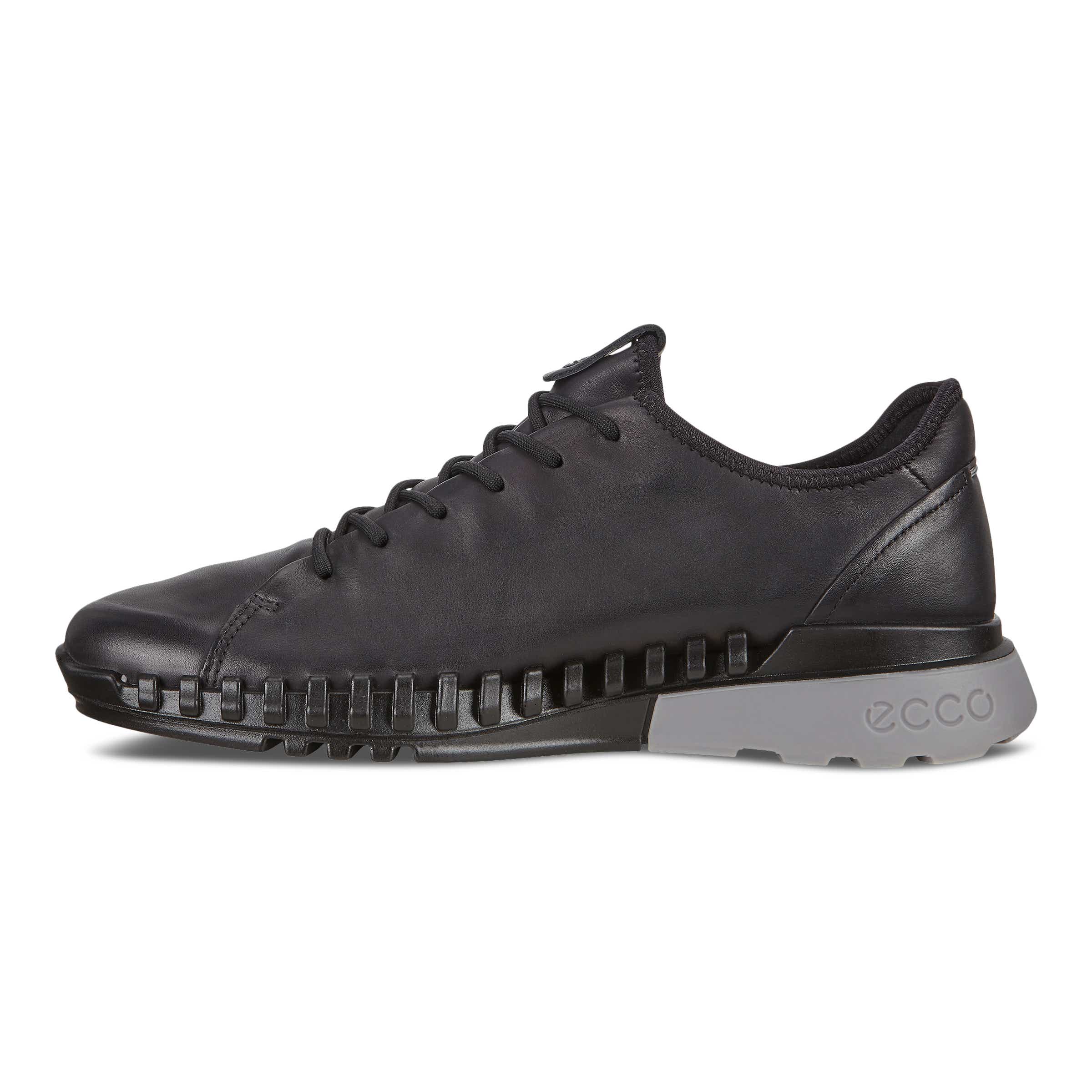ECCO Zipflex Low メンズ レザースニーカー - ブラック - Inside