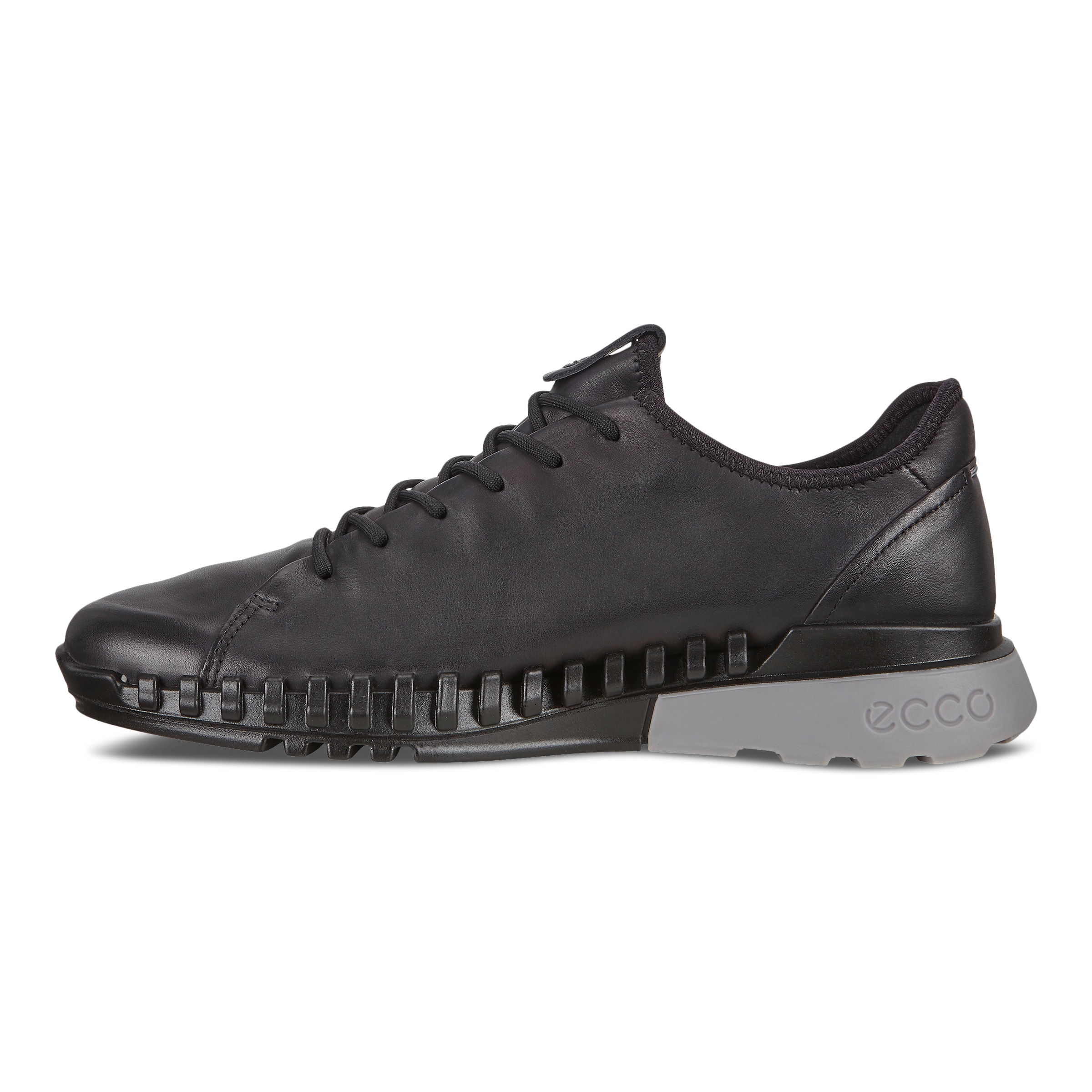 ECCO Zipflex Low メンズ レザースニーカー - ブラック - Inside