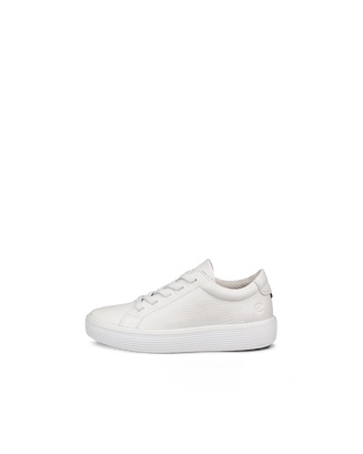 Kids' ECCO® Soft 60 Leather Sneaker - White - Outside