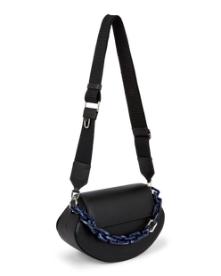 ECCO® Weeble Chain Leather Crossbody Bag - Black - Main