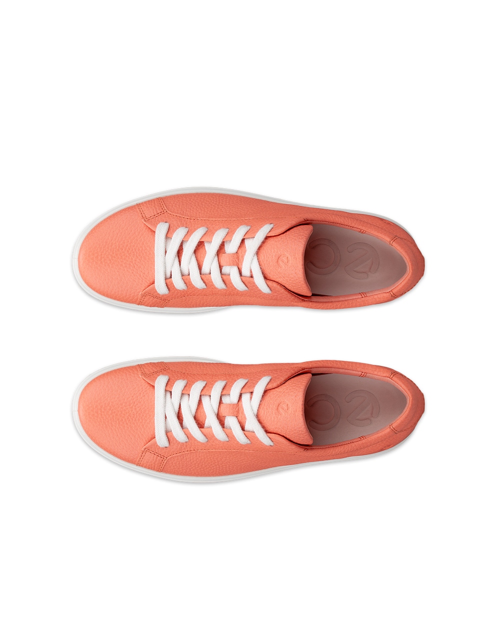 ECCO® Soft 60 baskets en cuir pour femme - Orange - Top left pair