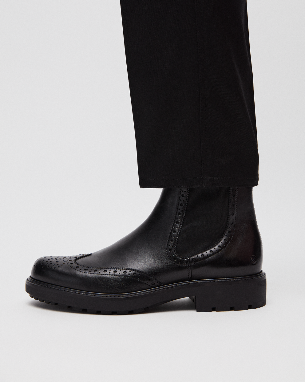 Men's ECCO® Metropole Oslo Leather Chelsea Boot - Black - Lifestyle image-1