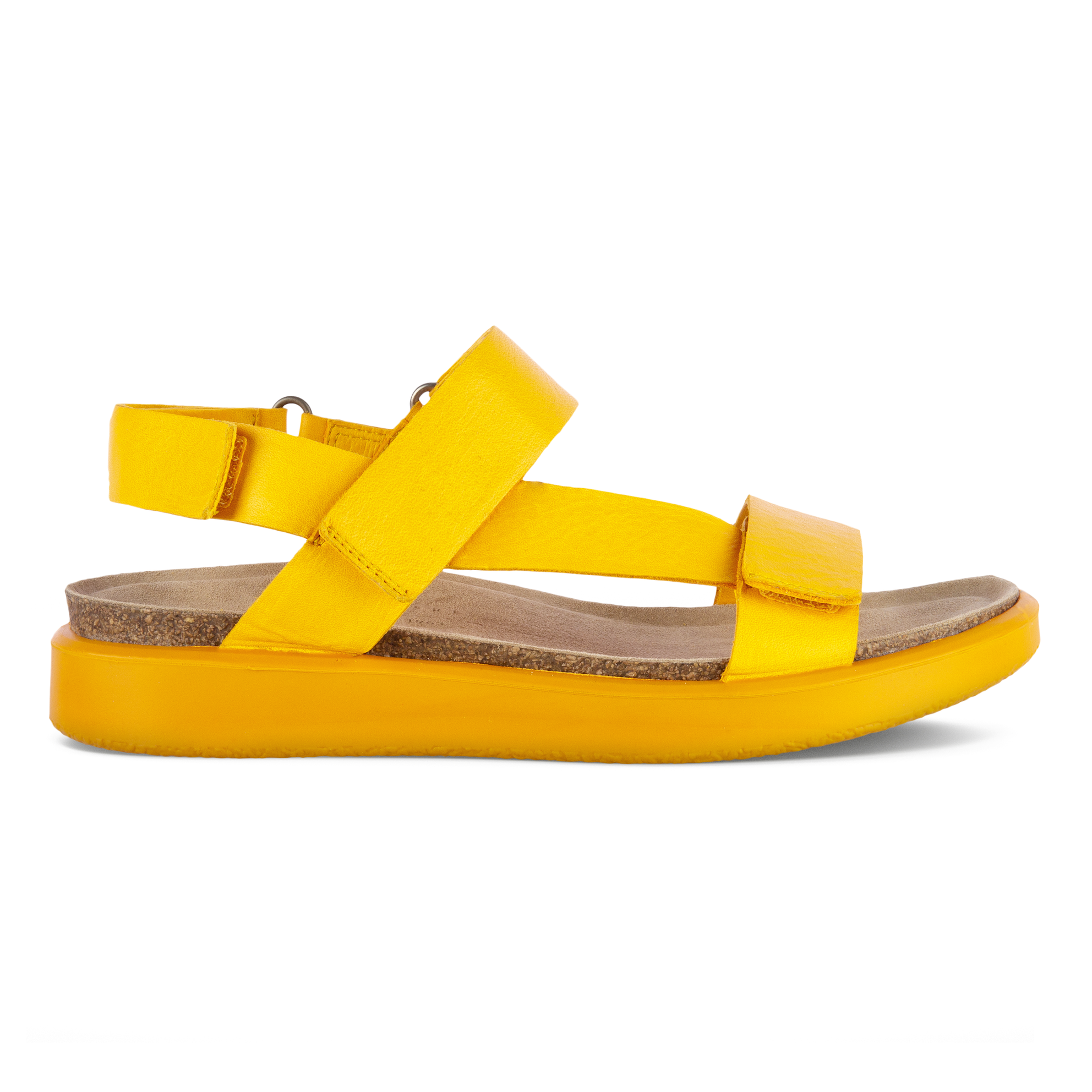 ECCO Corksphere Sandal Shoe - Yellow - Outside