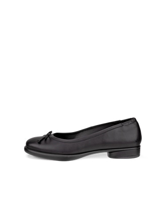 Women's ECCO® Sculpted LX Leather Ballerina - Black - Outside