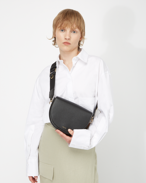 ECCO® Leather Saddle Bag | Black