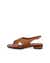 Women's ECCO® Sculpted Alba 25 Leather Slingback Heel Sandal - Brown - Outside