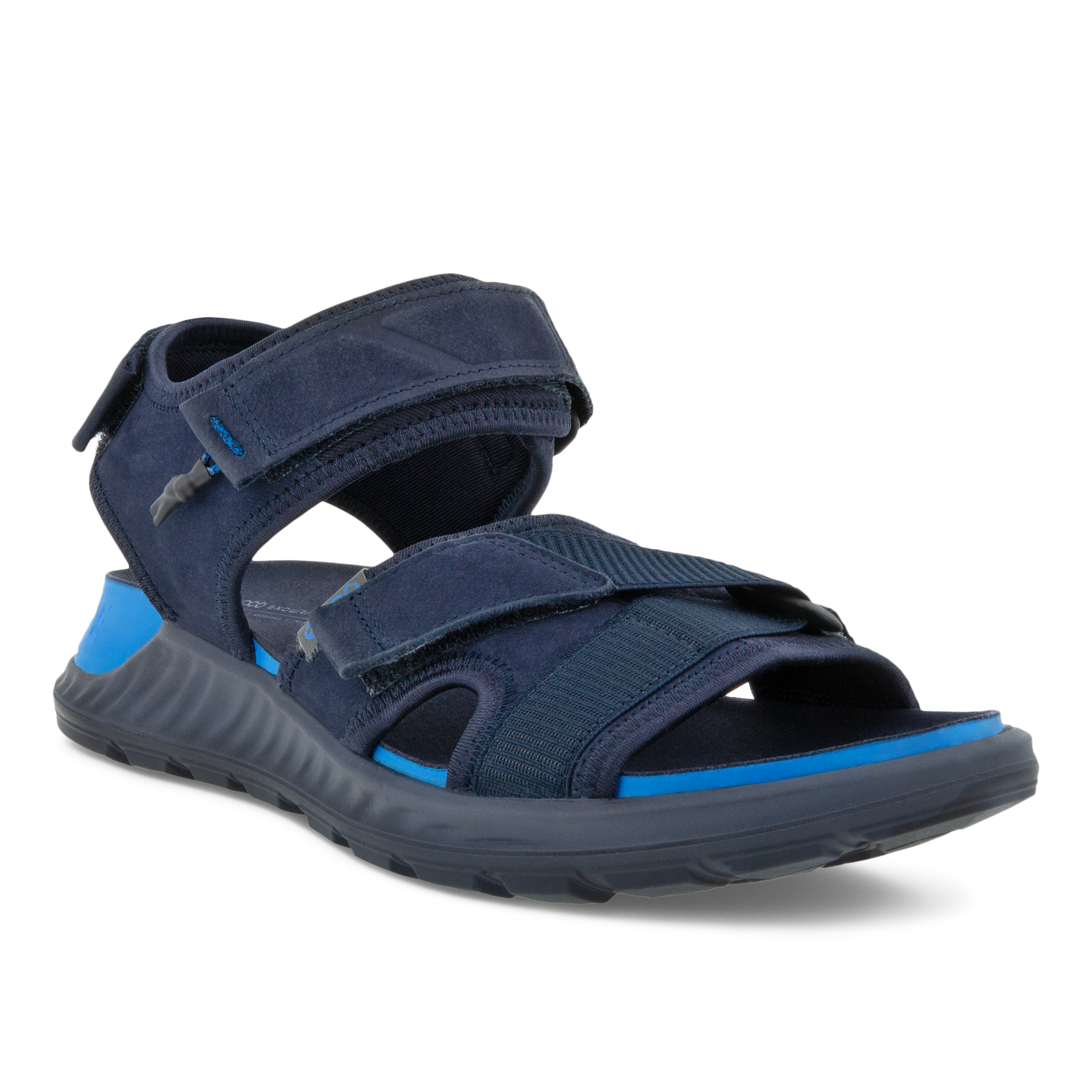 Men's ECCO® Exowrap Leather Sandal - Blue - Main