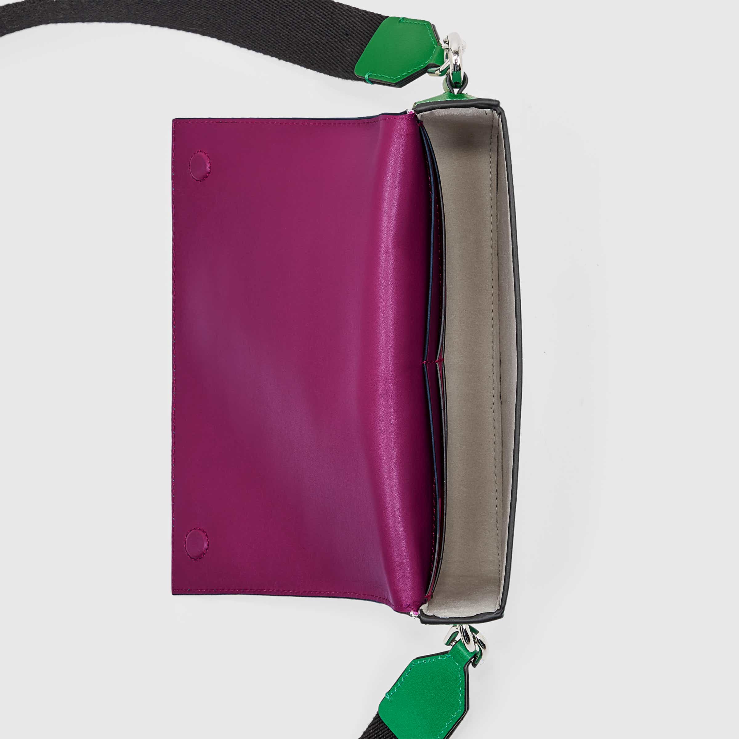 ECCO® E Stack Leather Phone Bag - Green - Birdeye