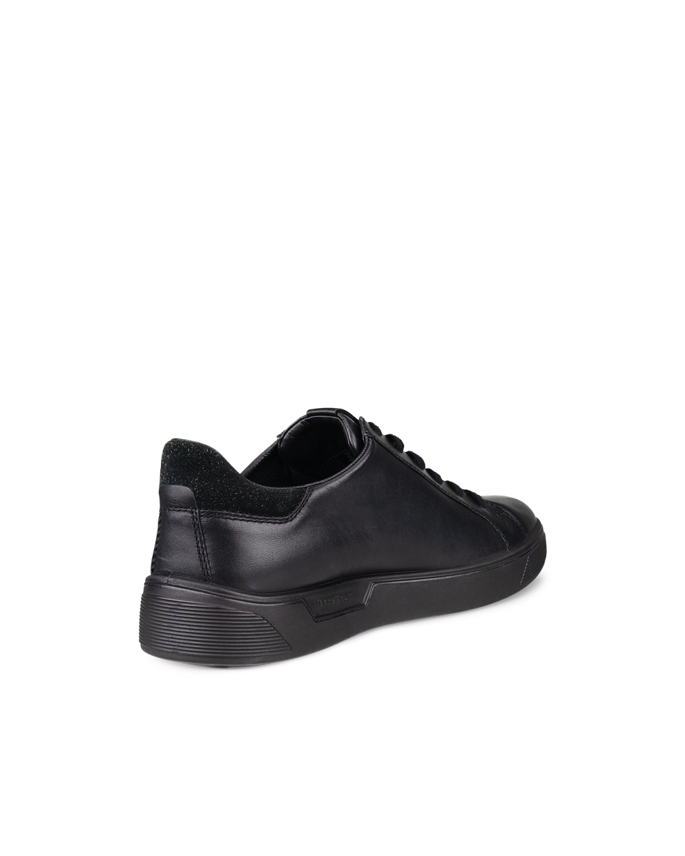 Men's ECCO® Street Tray Leather Gore-Tex Sneaker - Black - Back