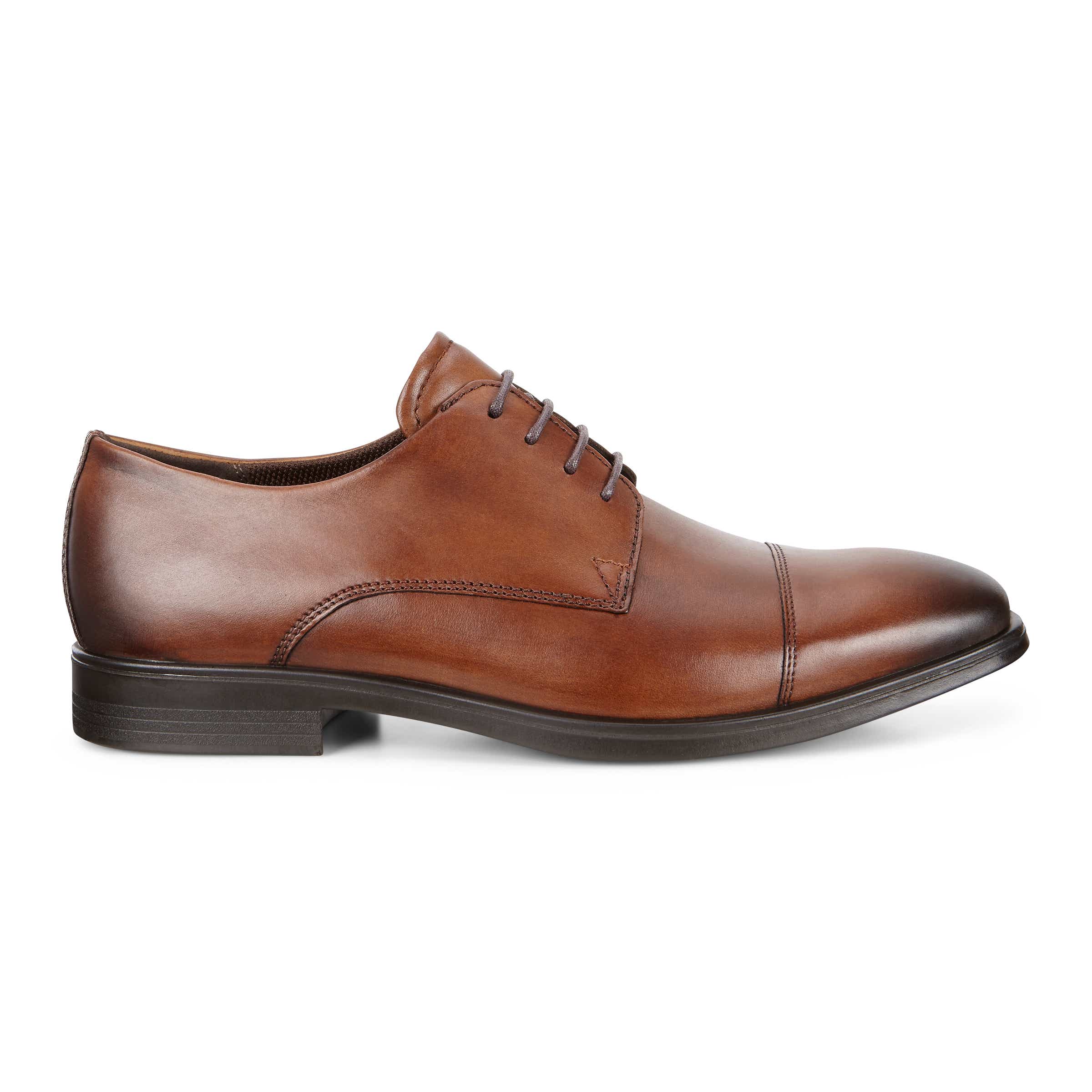 ECCO Men Melbourne Cap Toe Tie - Brown - Outside