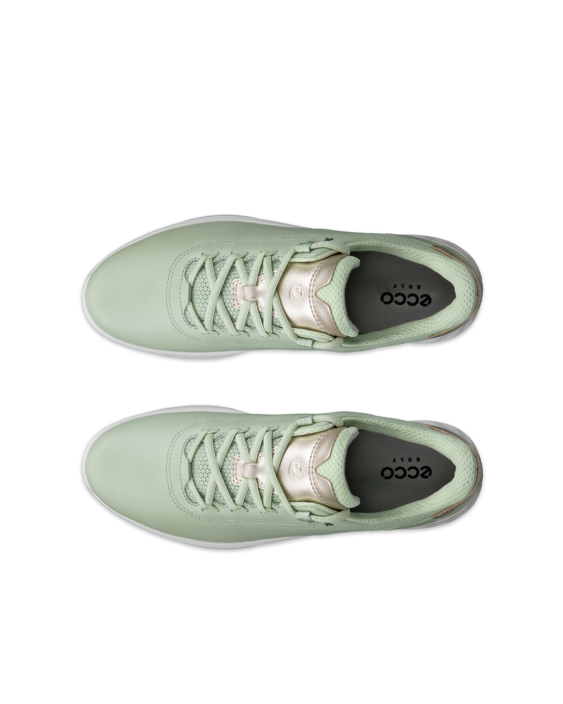 Zapatos golf impermeable de piel ECCO® Golf S-Casual para mujer - Verde - Top left pair
