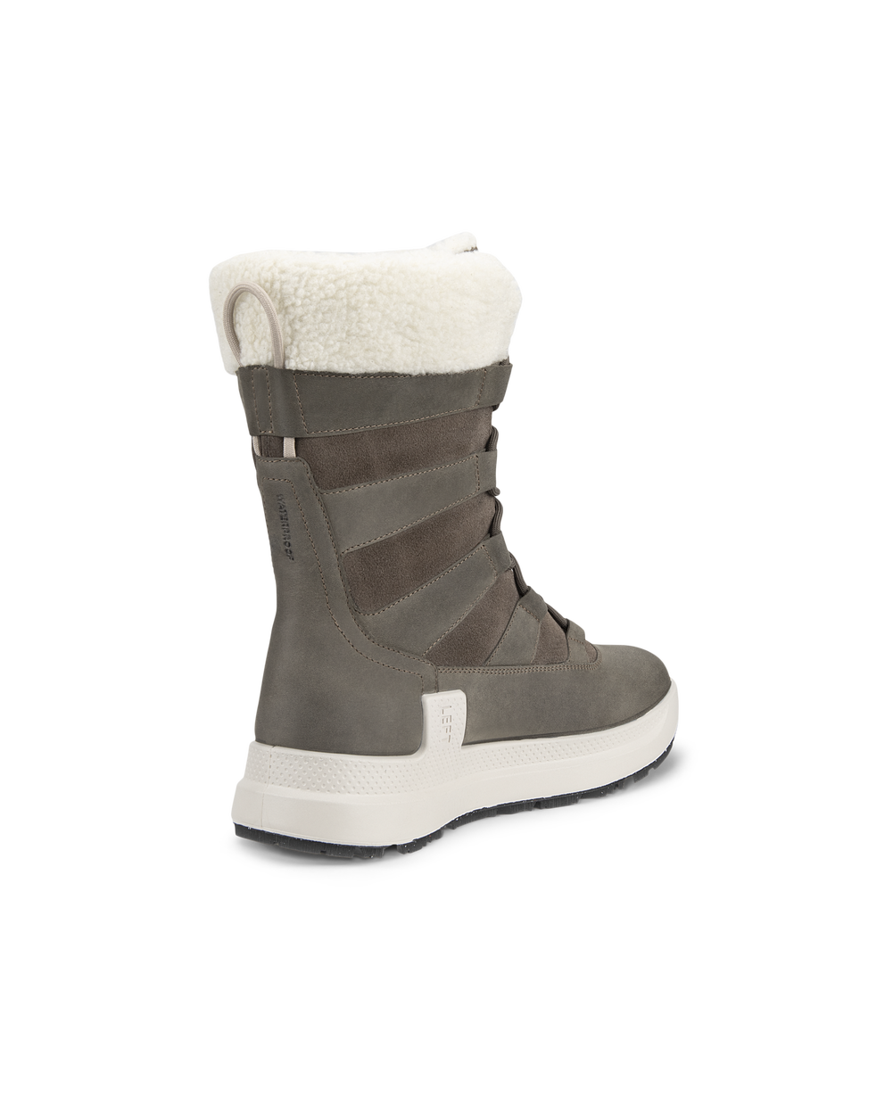 Women's ECCO® Solice Nubuck Waterproof Winter Boot - Brown - Back