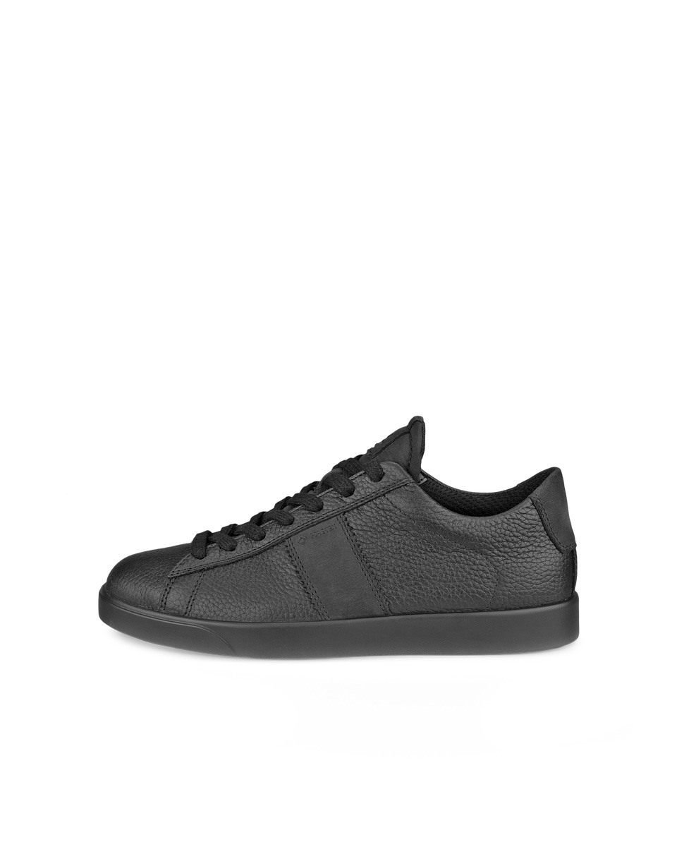 Women s ECCO Street Lite Leather Gore Tex Sneaker Black