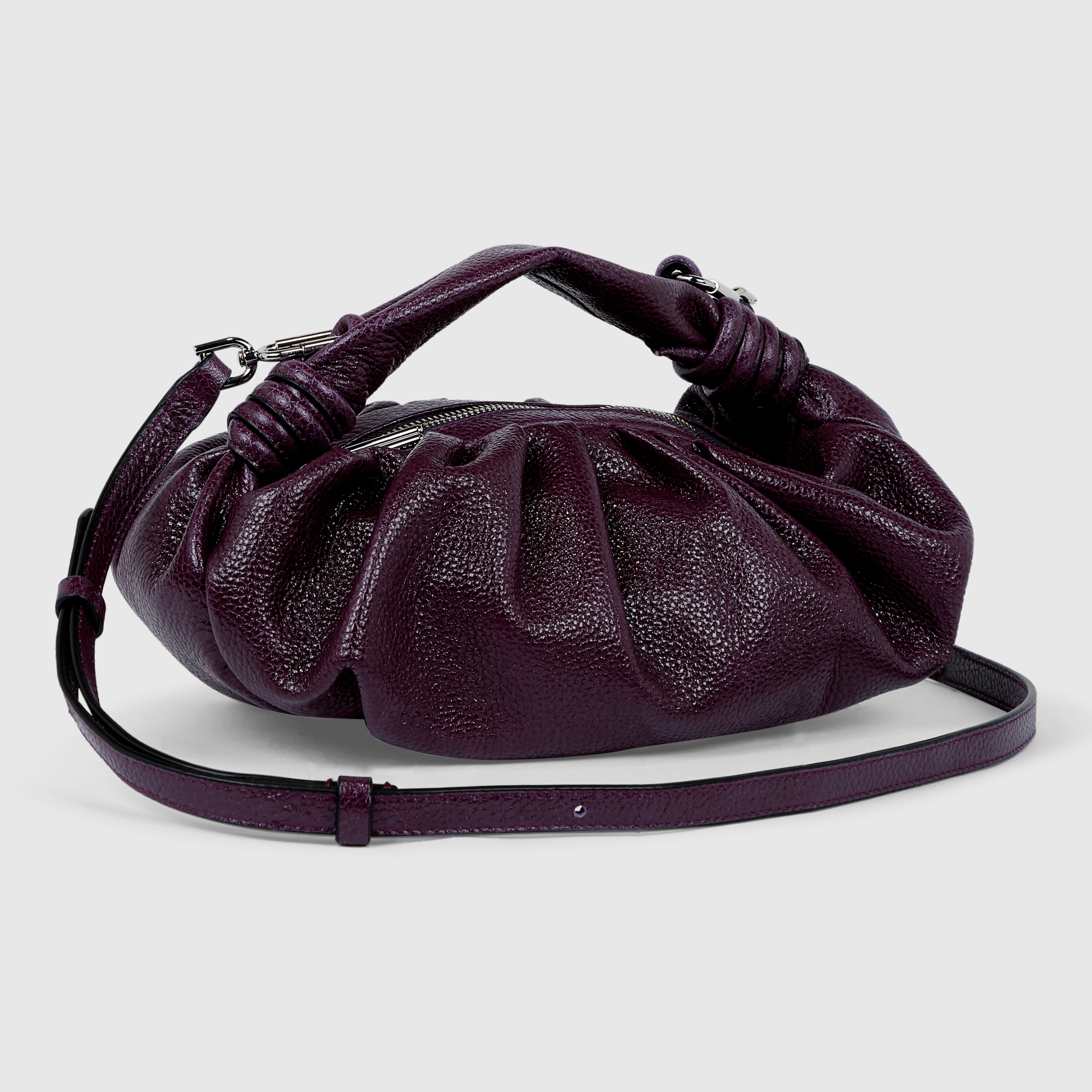 ECCO Scrunch Compact レザーホーボーバッグ - パープル - Main