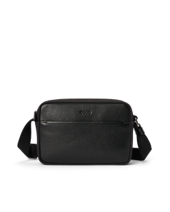 ECCO® East-West Leather Crossbody Bag - Black - Main