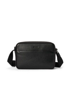 ECCO® East-West Leather Crossbody Bag - Black - Main