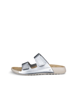 Women's ECCO® Cozmo Leather Two-Strap Sandal - Metallics - Outside