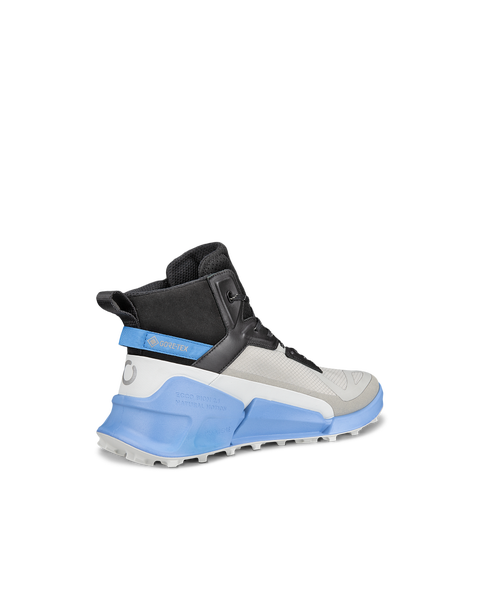 Men's ECCO® Biom 2.1 X Mountain Textile Gore-Tex High-Top Hiking Sneaker - Grey - Back